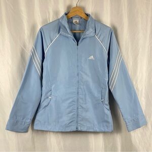 Adidas Men’s Light Blue Jacket Zip Up Jacket Size Large